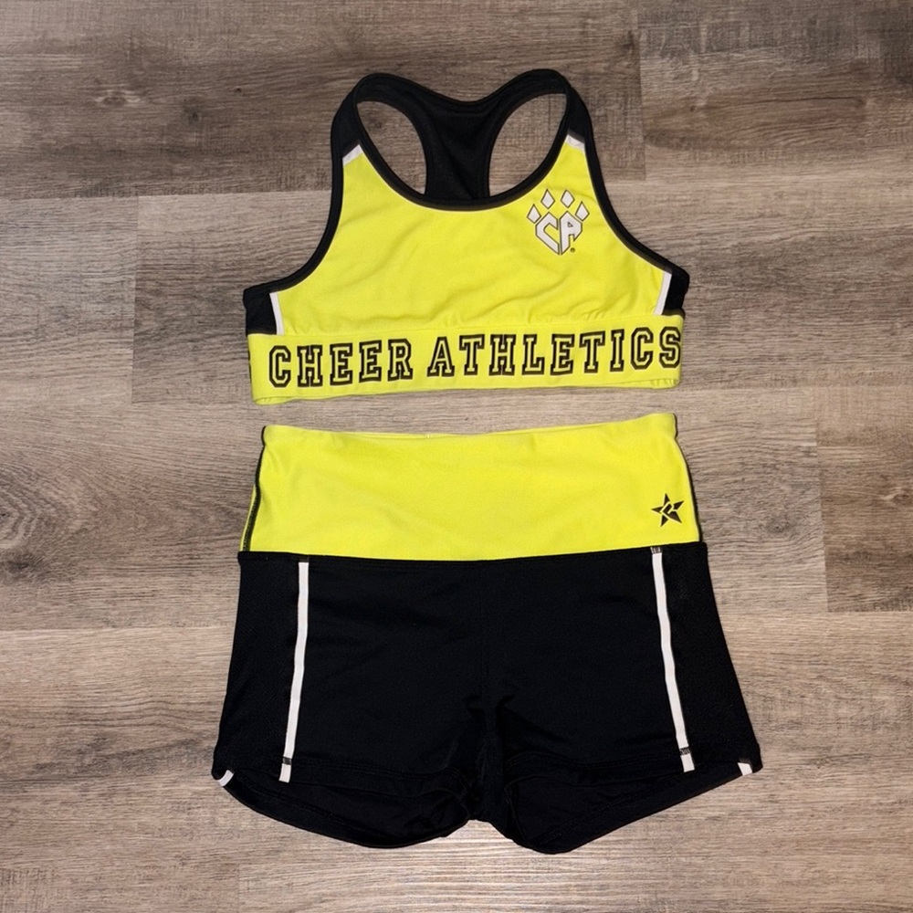 Cheer Athletics Yellow and Black Sports Set